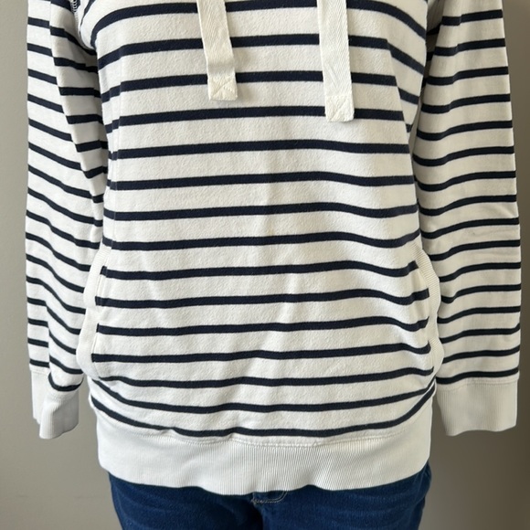 Boden Casual Hoodie Navy White Stripe Sz 6 - Picture 3 of 11